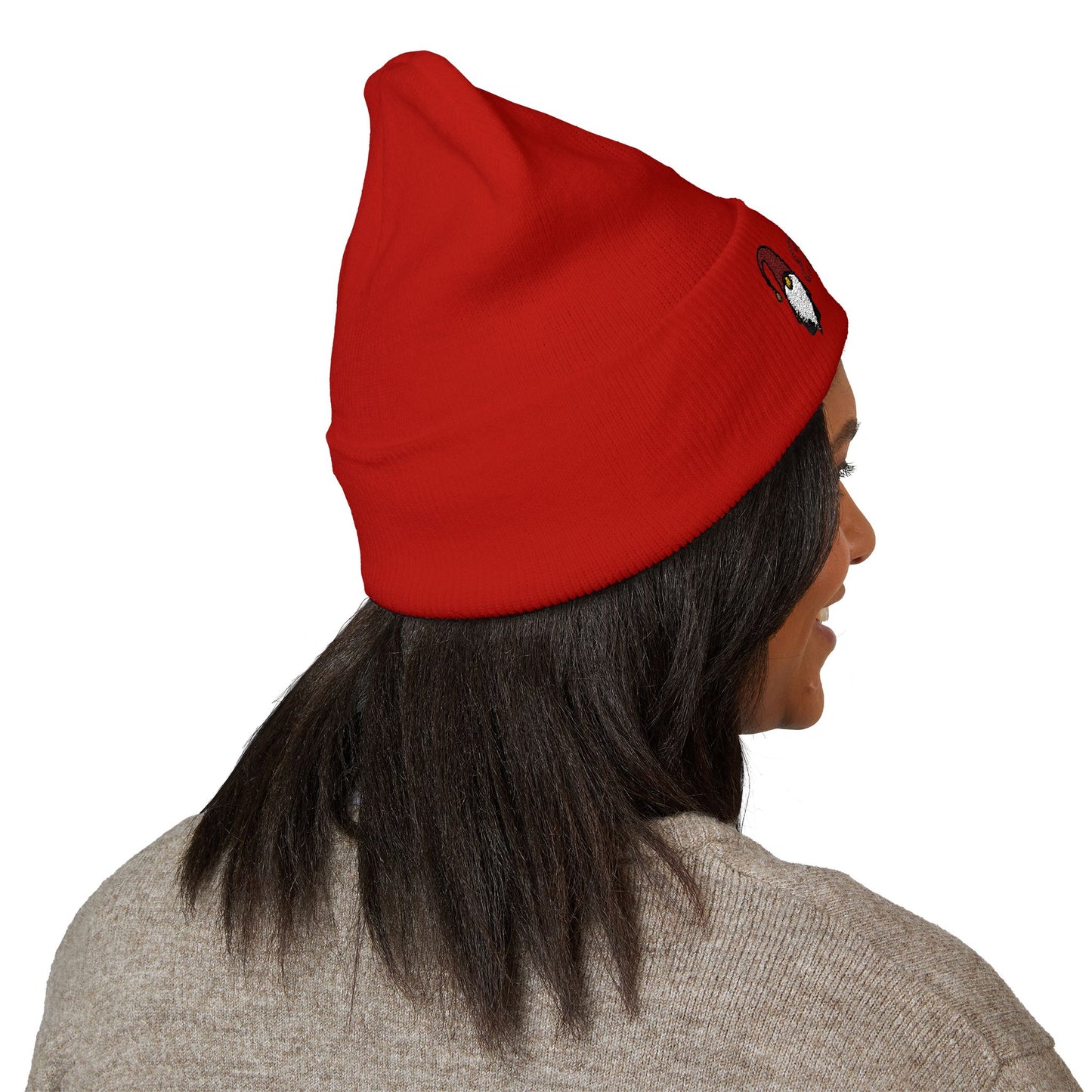Embroidered Elftown Beanie | Cozy Winter Hat for Christmas, Holiday Gift, Fall Fashion, Outdoor Adventures, Gnome Lover Accessory