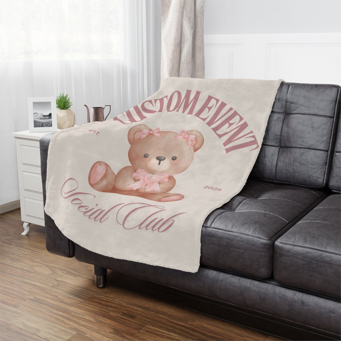 Personalized Minky Blanket - Custom Name Event City Soft Blanket, Gift Idea, Home Decor, Keepsake, Birthday Present, Throw Blanket