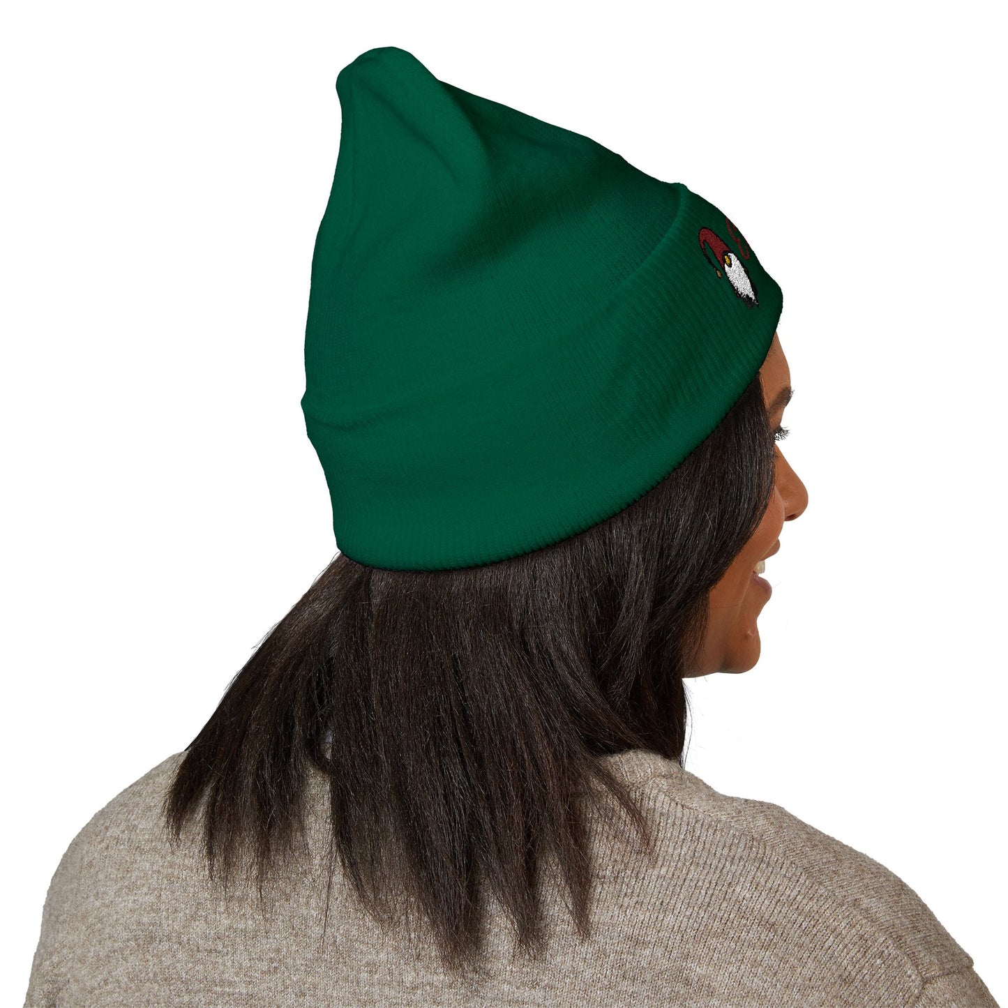 Embroidered Elftown Beanie | Cozy Winter Hat for Christmas, Holiday Gift, Fall Fashion, Outdoor Adventures, Gnome Lover Accessory