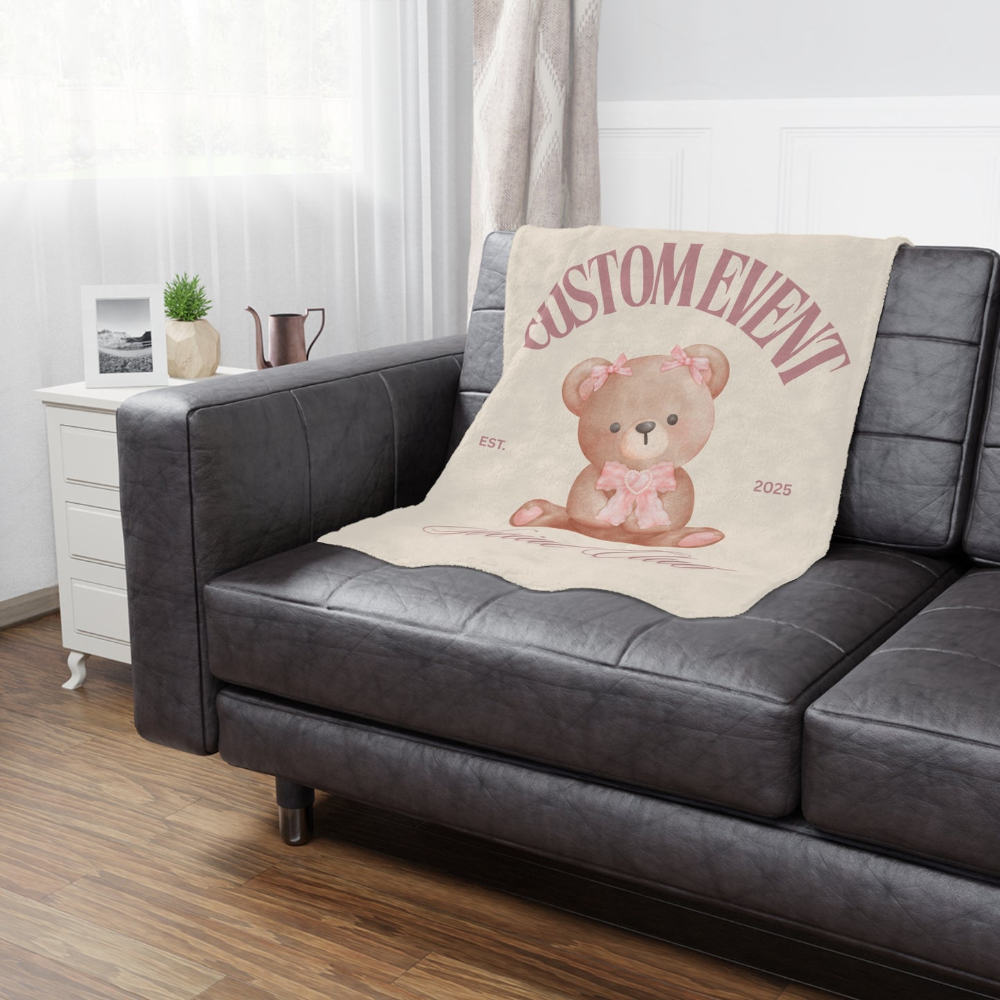 Personalized Minky Blanket - Custom Name Event City Soft Blanket, Gift Idea, Home Decor, Keepsake, Birthday Present, Throw Blanket
