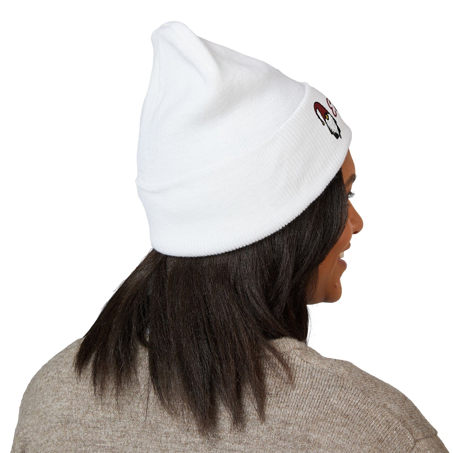 Embroidered Elftown Beanie | Cozy Winter Hat for Christmas, Holiday Gift, Fall Fashion, Outdoor Adventures, Gnome Lover Accessory