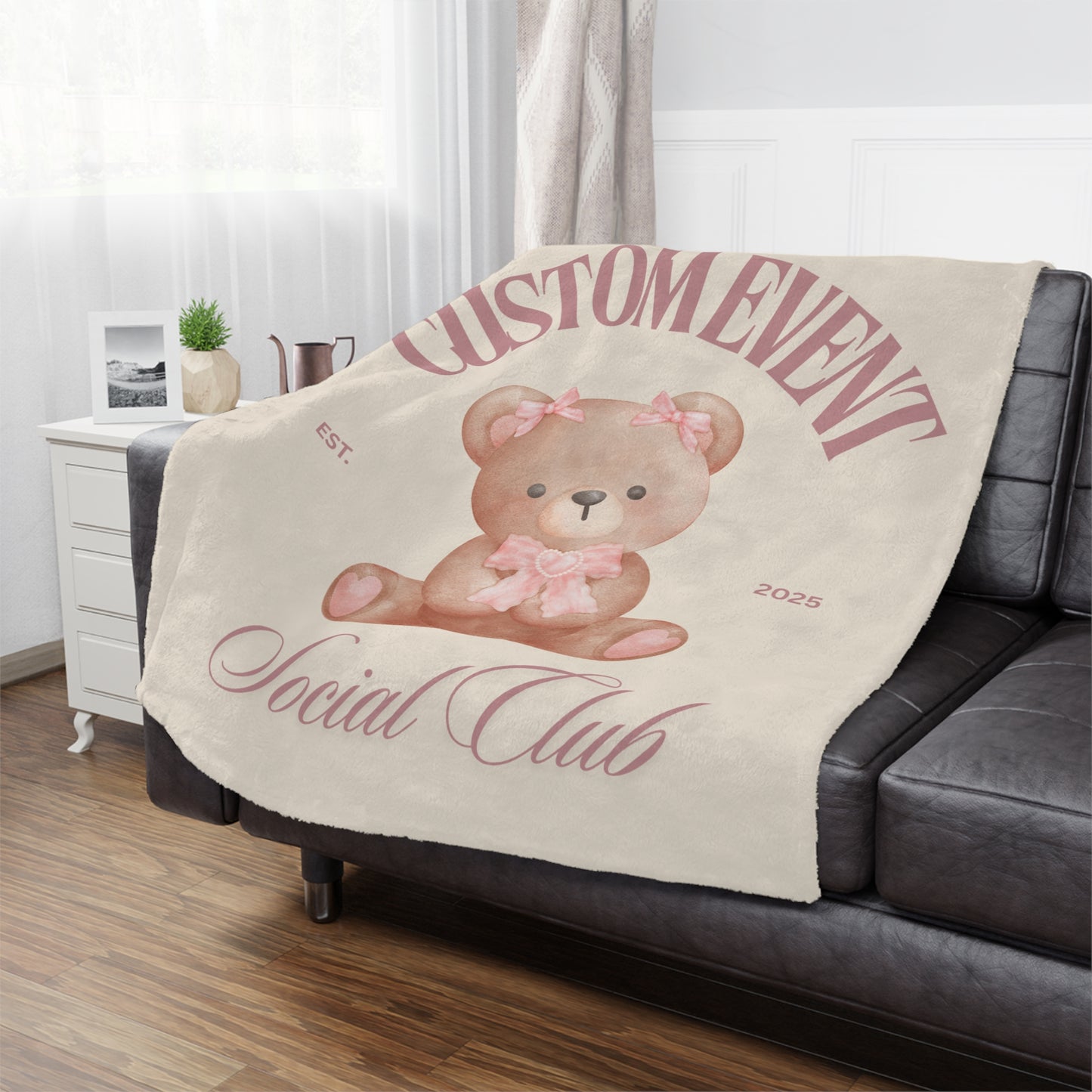 Personalized Minky Blanket - Custom Name Event City Soft Blanket, Gift Idea, Home Decor, Keepsake, Birthday Present, Throw Blanket