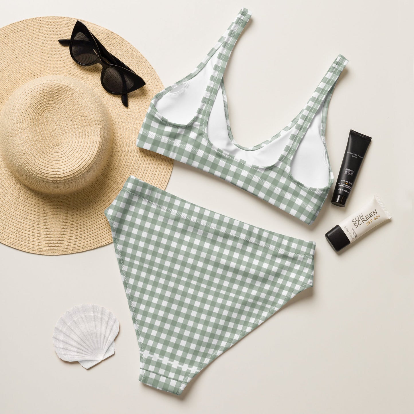 Recycled high - waisted bikini - Vicky Garden