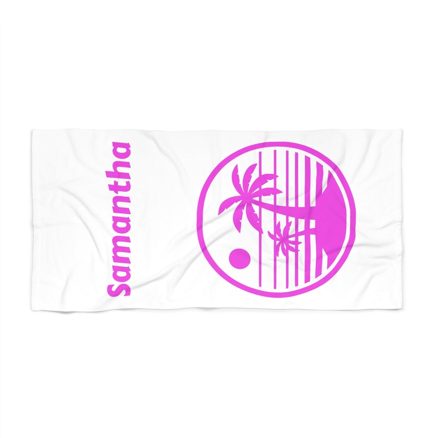 Sun Summer Beach Towel - Customizable Gift for Beach Lovers, Personalized Vacation Towel, Tropical Poolside Accessory, Holiday Towel Set, - Vicky Garden