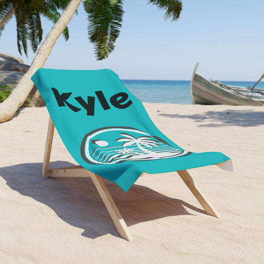 Sun Summer Beach Towel - Customizable Gift for Beach Lovers, Personalized Vacation Towel, Tropical Poolside Accessory, Holiday Towel Set,