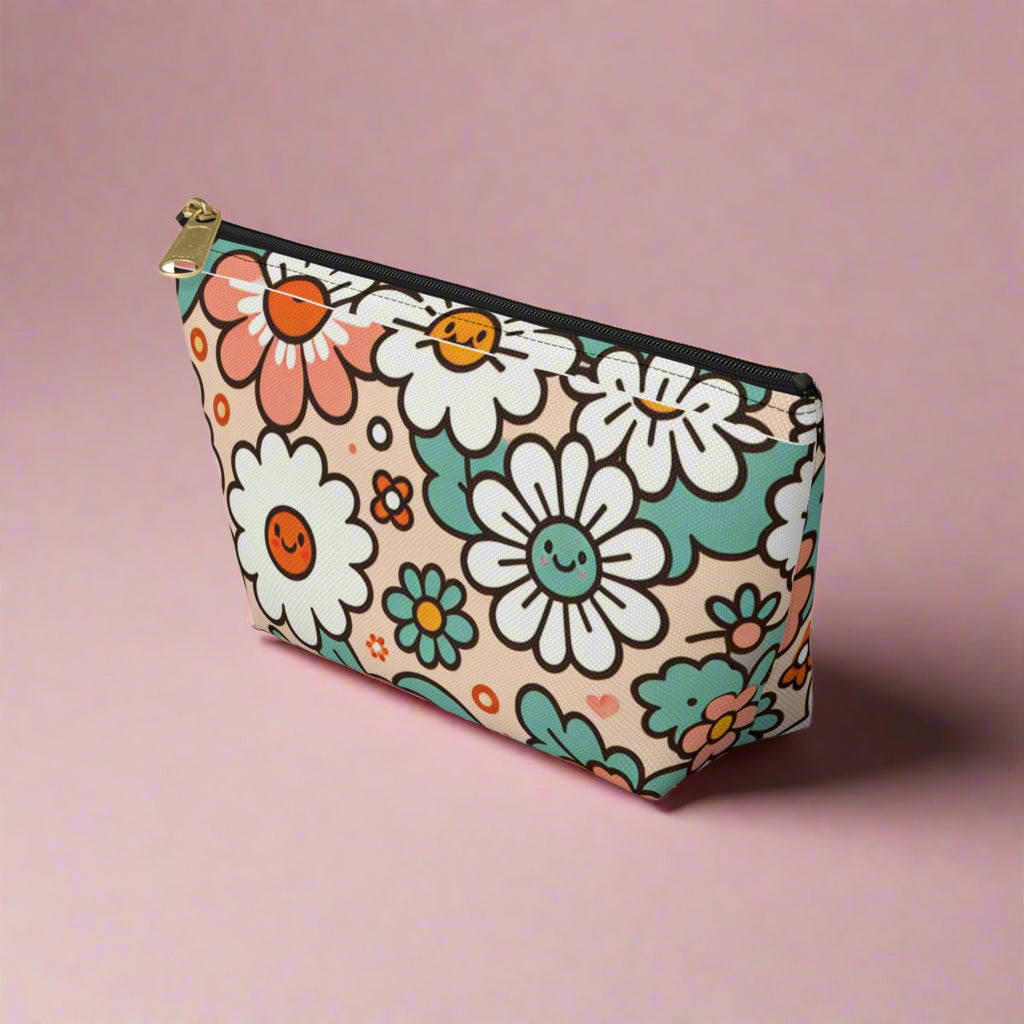 Kawaii Pouch with T-Bottom, Cute Pouch for Stationery, Small Accessories, Cosmetic Bag, Zipper Case, Gift for Her