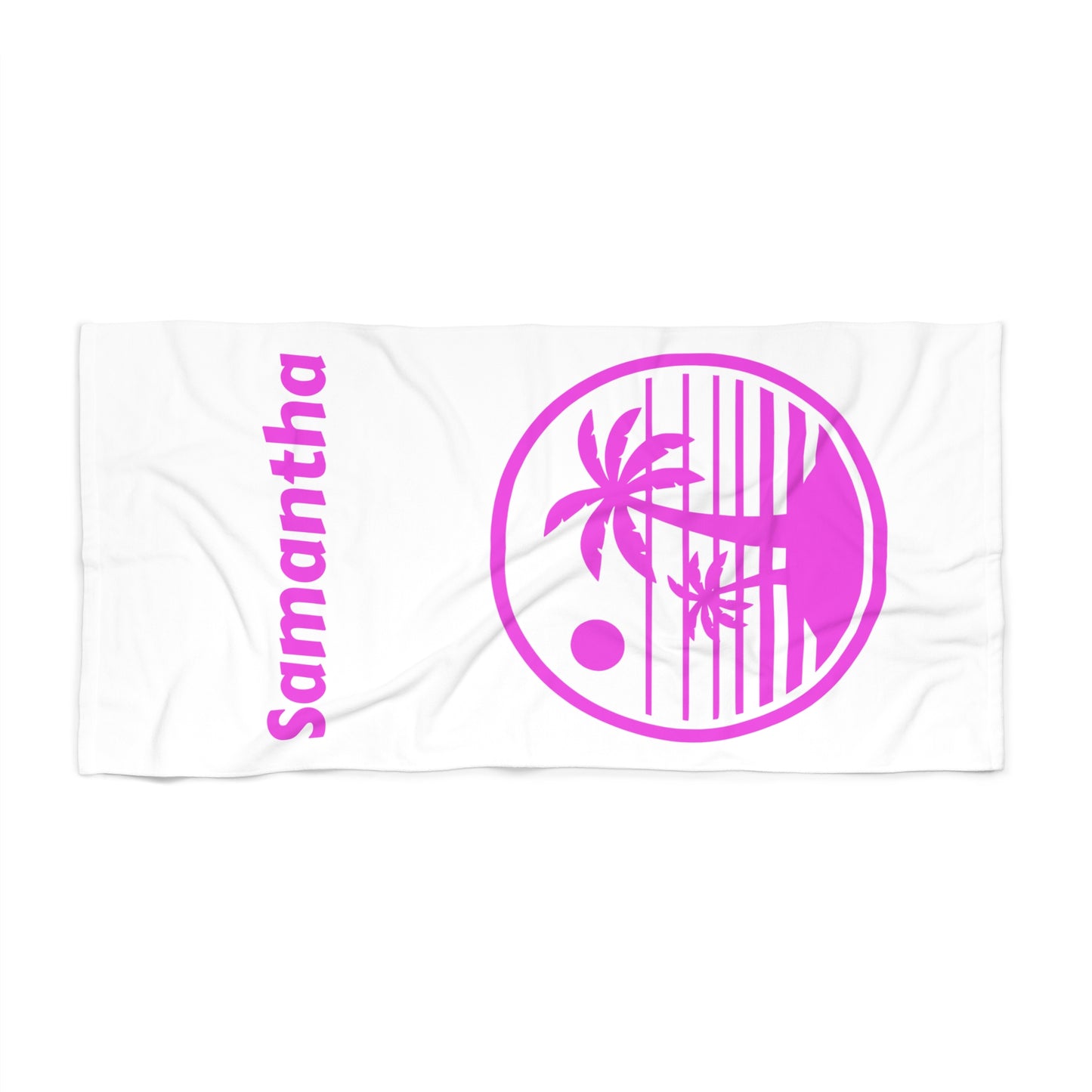 Sun Summer Beach Towel - Customizable Gift for Beach Lovers, Personalized Vacation Towel, Tropical Poolside Accessory, Holiday Towel Set,
