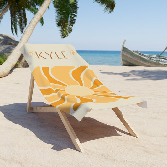Personalized Beach Towel, Summer Gift - Custom Name Option, Vacation Towel, Pool Accessory, Beach Blanket, Tropical Towel