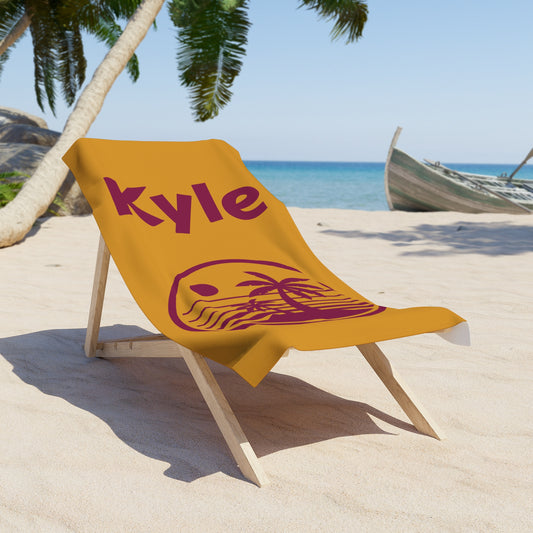 Sun Summer Beach Towel - Customizable Gift for Beach Lovers, Personalized Vacation Towel, Tropical Poolside Accessory, Holiday Towel Set