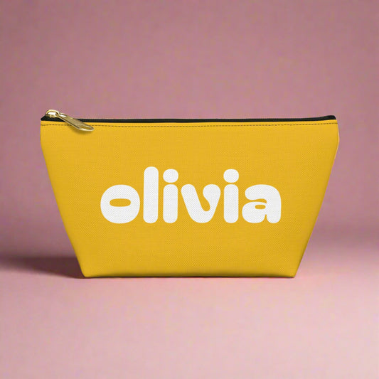 Tropical Vibe Accessory Pouch, Personalized Makeup Bag, Travel Organizer, Beach Lover Gift, Green Zip Clutch, Cosmetic Case, Toiletry Bag,