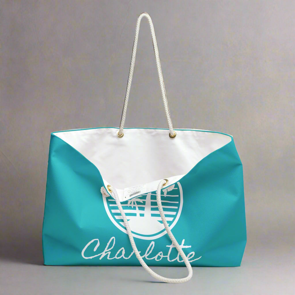 Tropical Weekender Bag, Personalized Travel Tote, Stylish Beach Bag, Customizable Gym Bag, Gifts for Her, Vacation Essential