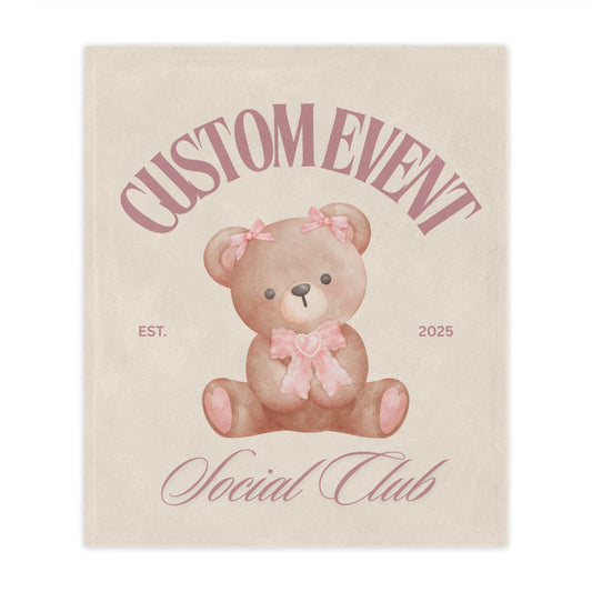Personalized Minky Blanket - Custom Name Event City Soft Blanket, Gift Idea, Home Decor, Keepsake, Birthday Present, Throw Blanket