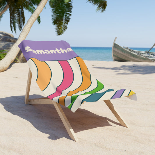 Colorful Spiral Summer Gift Beach Towel - Vibrant Sun Design, Poolside Essential, Large Towel for Beach Day, Coastal Home Decor Customizable