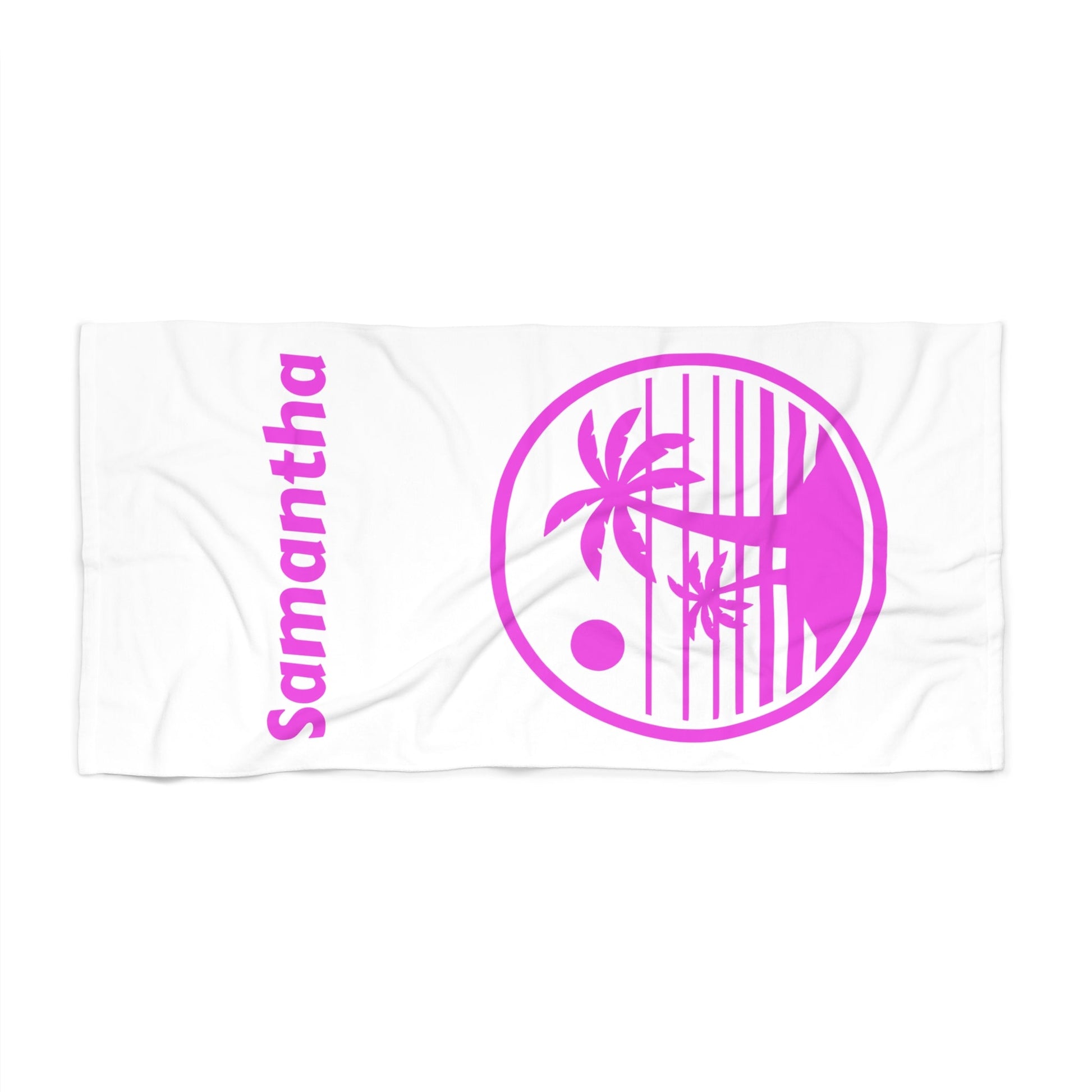 Sun Summer Beach Towel - Customizable Gift for Beach Lovers, Personalized Vacation Towel, Tropical Poolside Accessory, Holiday Towel Set, - Vicky Garden