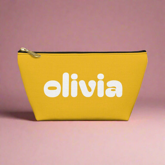 Tropical Vibe Accessory Pouch, Personalized Makeup Bag, Travel Organizer, Beach Lover Gift, Green Zip Clutch, Cosmetic Case, Toiletry Bag, - Vicky Garden